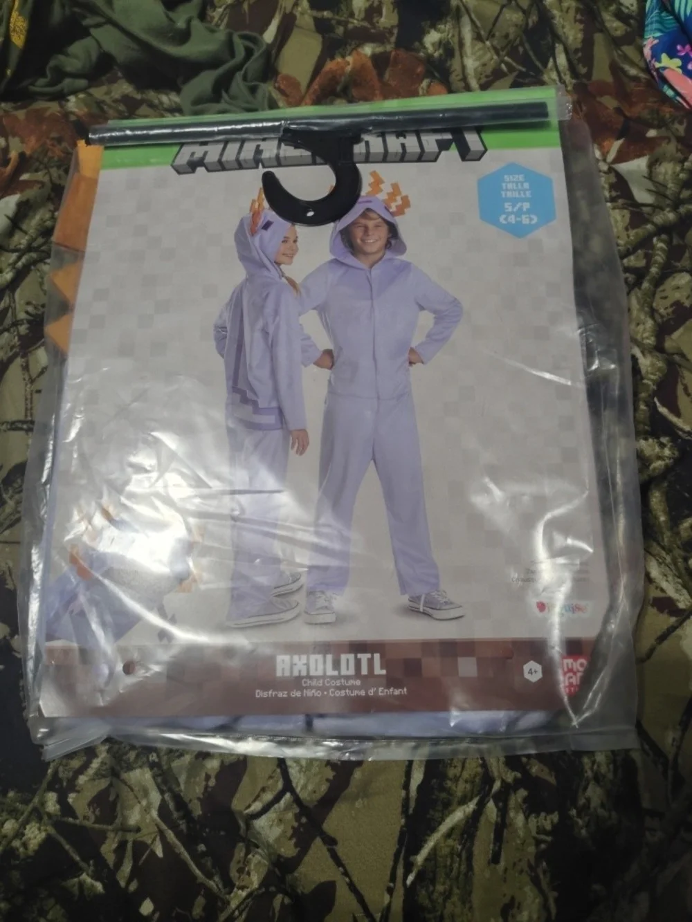 Kids Purple Axolotl Costume Hoodie & Pants Set